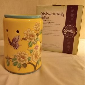 Scentsy Full Size Madame Butterfly Flower Wax Warmer Yellow-Retired